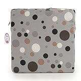 Zicac　座布団　高さが変わるクッション　水玉柄　食事用　4色　取り外し便利　麻布+密度の高いスポンジ　子供用シートクッション　様々な椅子に適用です　2歳以上キッズにご利用可能 (水玉2)