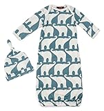 MILKBARN(ミルクバーン)  新生児用 ガウン&ハット セット ブルー エレファント 25013200