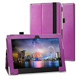 Ideapad D330 ケース MaKstu 軽量 薄型 Lenovo ideapad D330 ケース 柔らかPUレザー Lenovo D330 カバー ハンドベルト開閉式 二つ折タイプ保護ケース スタンド機能付き 耐衝撃 傷防止 全面保護型 Lenovo ideapad D330 10.1 インチ専用タブレットPCケース（パープル）