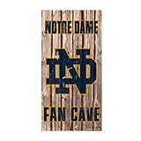 Notre Dame Fighting IrishファンCave Wood Sign