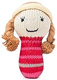 Finn + Emma | Mini Rattle |ベビー| Handニット& fair-trade | 100 % Organic &環境に優しい|ペルー製 マルチカラー G03-0904b