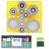 SPTA 1/8"（3mm）シャンクダイヤモンドは、ディスクホイールブレードとロータリーツールアクセサリーセットをカットオフソー ドレメル（Dremel）PROXXON回転工具を取り付け - 、サンデ