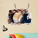 イッピー　PAG 3Dクリスマスディアステッカー壁デカールホーム3Dクリスマス壁穴デコレーションギフト
