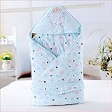 肌にやさしい オールコットン おくるみ ブランケット (ブルー)