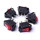 Atoplee 5点Tranchesレッドライト16 A / 20 a 250 V / 125 V Rocker Toggle電源波形スイッチ