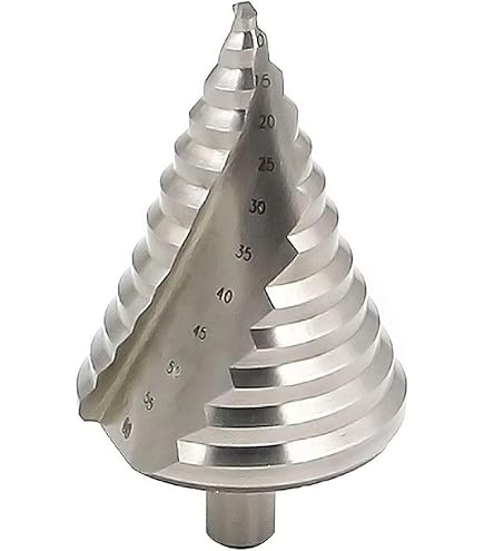 Mengshen Titanium Step Drill Bit 3 Piece Set, 4 12mm/4 20mm/4 32mm High Speed Steel HSS Triangle Handle Pagoda Drill For Carbon Steel, Sheet Iron