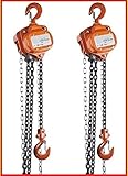 【2台セット】チェーンブロック 1.0t ×3ｍ ☆ チェーンホイスト　欧州ＣＥ規格＋ＧＳ＆ＴＵＶマーク取得商品
