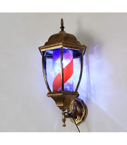 Amazon.co.jp: バーバーポール70CM LED理容室サインポールライトレッド