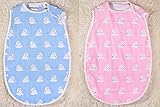 6重ガーゼスリーパー パジャマ ベビー 寝袋 通気 子供 赤ちゃん プレゼント 出産祝い オーガニックコットン寝袋（60-80cm 新生児から３歳） (60, ウサギ)