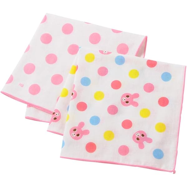 Amazon | [ミキハウス ホットビスケッツ] ガーゼハンカチセット(2枚組) 76-8014-954 (ピンク) | ハンカチ・バンダナ 通販