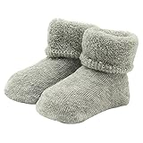 YideaHome赤ちゃん ベビー 新生児 折り返しパイル編みソックス ムール用