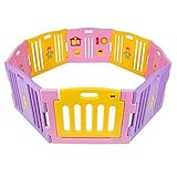 Baby Playpen Kids 8 Panel Safety Play Center Yard Home Indoor Outdoor Pink Girls by Playards [並行輸入品]