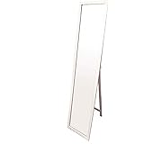 ＮａｔｕｒａｌＨｏｕｓｅ スタンドミラー 白 幅27cm 高さ140cm 木製 飛散防止加工