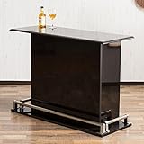 【カウンターテーブル 長辺120cmサイズ 日本製】美しい木目◎艶めく鏡面仕上げ◎安心の日本製 ゼブラブラック 色