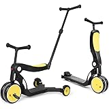 beberoad 5 in 1 キックスクーター 新型 三輪車 2-6 歳 キックボード 子供用 三輪車 ベビーカー スクーター ランニングバイク 3段階高さ調整 軽量 頑丈 方向変換 安定 タイヤ 折りたたみ 持ち運び便利 組み立て簡単 後輪ブレー