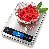 Large Food Kitchen Scale,VKONERL 15kg Digital Kitchen Scales for Baking, Cooking, Keto and Meal Prep, Food Weighing Scale wit