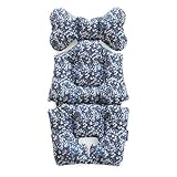 ベビーカーシート ベビーカークッション [ mela-B | メラビー]ベビーライナー リバティーライン (Wiltshire - Blue&Gray)