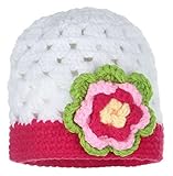 (ラボーグ)La Vogue ベビー 可愛い ハット 女の子 花飾り キャップ 誕生日 ギフト お姫様 撮影道具 結婚式 保温 帽子 百日 柔らか キュート ニット