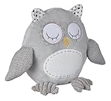 Ganzベビーガール8インチPlush Stuffed Animal Toy Rattle Misty Gray Owl
