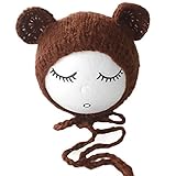 ゴシレ [Gosear] ユニセックス新生児赤ちゃんの女の子ボーイズ素敵な写真帽子小道具衣装服ヘッドドレスアクセサリー―（コーヒー）