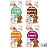 メディボール 犬用【人気4種お試し】各15個入（ササミ・さつまいも・チーズ・ビーフ）犬 薬 飲ませる おやつ 投薬 投薬補助 ピルポケット 全犬種 全年齢＋DoubleUロゴティッシュ