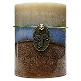 A Cheerful Giver Mother Earth Round Fuze Pillar Candle, 3 by 4-Inch
