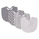 Trend Lab Ombre Gray Bouquet 4 Piece Bib Set by Trend Lab