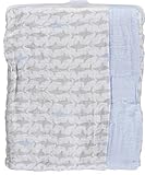 Yoga Sprout Muslin Swaddle Blankets, Blue Shark, 46" x 46" by Yoga Sprout [並行輸入品]
