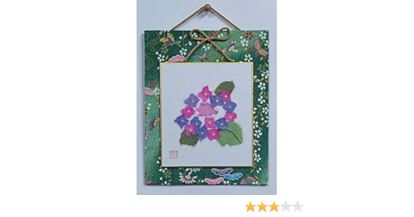 Amazon Co Jp 和紙ちぎり絵手芸キットちぎり絵壁掛け 紫陽花 ホビー