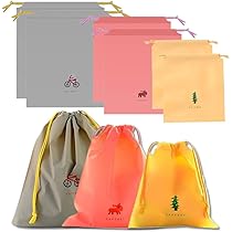 【匿名配送】未使用　ビニール袋　巾着袋　KENJI MATSU BARA Amazon｜Futakuchi ビニール 巾着袋 セット-防水 収納袋 旅行用