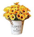 かなりの人工花シルクの花バスケットのひまわりの偽の花