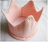 ベビーゴー ベビー ニット クラウン 王冠 記念 撮影 誕生日 バースデー セレモニー 結婚式 に お宮参り 退院 結婚式 赤ちゃん　ピンク