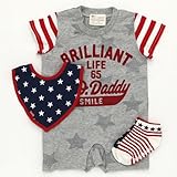 ダディオダディ Daddy Oh Daddy ギフトセット 男の子 ショートオール（ロンパース）・ソックス・スタイ 3点 星