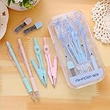 2boxes /ロットヴィンテージFresh Garden直線定規+分度器+三角形定規+コンパス+消しゴム+ Mechanical PencilセットZakka DIYツール 436536765545