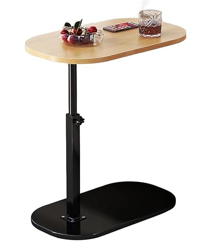 Amazon｜サイドテーブル 昇降式 ベッドサイドテーブル 回転 ソファー