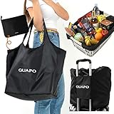 エコバッグ キャリーオンバッグ 2WAY仕様 【大手スーパー レジカゴ対応】 折りたたみ 大容量 耐荷重30kg GUAPO ショッピングバ