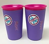 Wow Cup for Kids - NEW Innovative 360 Spill Free Drinking Cup - BPA Free - 9 Ounce (Purple), 2 Pack 