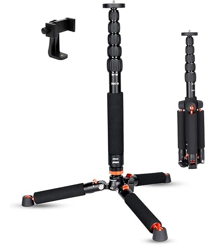 Amazon | 足付き一脚、C-333 + M-1 5 セクションカーボンファイバー