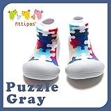 アティパス attipas ベビーシューズ パズル グレー XLサイズ（13.5cm） Puzzle