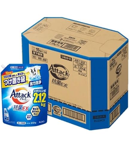 Amazon | 【ケース販売】アタック 抗菌EX 洗濯洗剤 液体 詰め替え