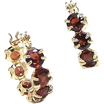 ガーネット イエローゴールド K18 18金 18k フープ スナップ ピアス Amazon | ガーネット イエロー ゴールド K18 18金 18k フープ