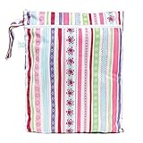 Bumkins Waterproof Zippered Wet/Dry Bag, Pink Ribbon by Bumkins [並行輸入品]