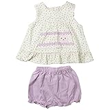 《秋冬物》(日本製) Pample Mousse(パンプルムース) A/Cパイルベロア調ネコ刺繍ミルキースーツ  90cm /IV NO.DP-63451