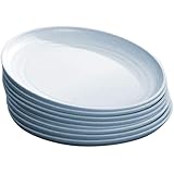 プレート お皿 プラスチック 丸皿 食器セット 電子レンジ温め対応 食洗機対応 おしゃれ 北欧 ランチプレートケーキ皿 デザートプレート サラダプレート 4枚セット (8枚セット(S/ブルー))
