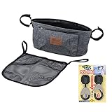VALLETTA メッシュネット ＆ Bitcool ベビーカーバッグ (グレー)＆ベビーカーフック ３点セット 全２色