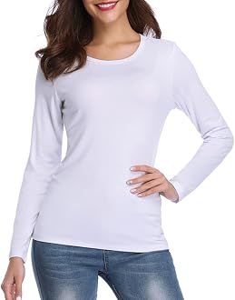 Shirts, Crewneck Slim Fit Spandex Tops 