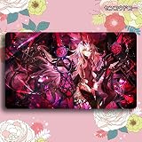 センコウドロー カードゲームプレイマット Fate/Grand Order FGO メリュジーヌ 妖精騎士ランスロット プレイマット アニメグッズ 収納ケース付き マジック ザ ギャザリング カード枠なし (60cm×35cm×0.2cm)