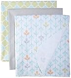 Boppy 3 Piece Flannel Receiving Blanket, Green