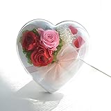 〔エルフルール〕 ハート型フレーム プリザーブドフラワーアレンジメント　カラー：レッド　誕生日祝い 結婚祝い