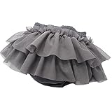 やわらかチュールスカート ブルマ スカート Wフリル (グレーチュール)